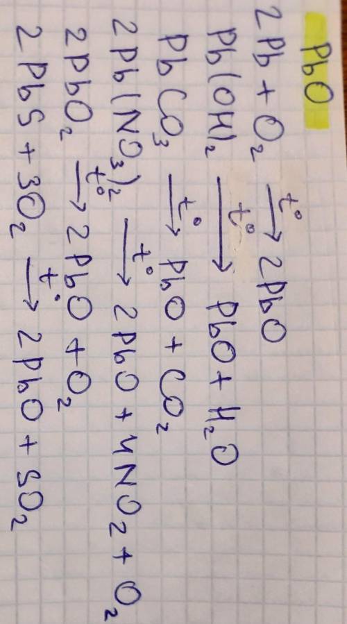 Напишіть можливі рівняння реакцій добування оксидів: РbО, ZО CО2.