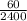 \frac{60}{2400}