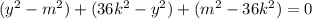 (y^2-m^2)+(36k^2-y^2)+(m^2-36k^2)=0