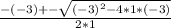\frac{-(-3)+-\sqrt{(-3)^2-4*1*(-3)} }{2*1}