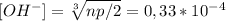 [OH^-]=\sqrt[3]{np/2}=0,33*10^-^4