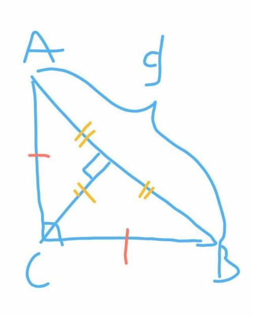 Гіпотенуза рівнобедроного прямокутного трикутника дорівнює 9см . знайдіть висоту цього трикутника ,