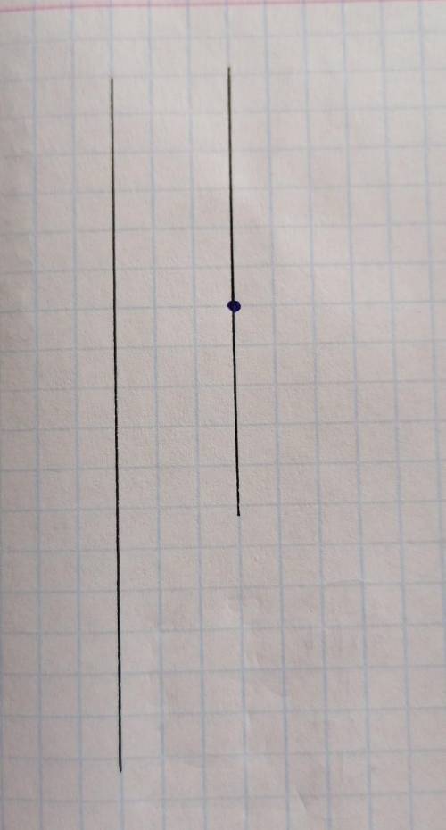 Через данную точку, не принадлежащей данной прямой, проведите прямую,параллельную данной.​