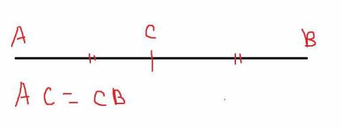 Выделите верный ответ. Точка C делит отрезок AB пополам, причём АС = 5,6 см. Чему равна длина ВС?