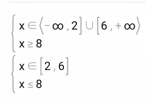 (2х-4)(х-6)(х-8)≥0 ответ есть​