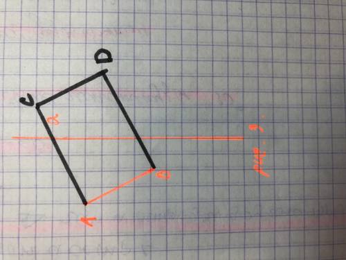 На рисунке 3 изображены сторона АВ и ось симметрии а четырёхуголь- ника ABCD. Перечертите рисунок и
