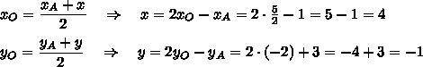 Дано три вершини паралелограма АВСD :А(1:-3)В(2:-1)D(3:-3).ЗНАЙТИ КООРДИНАТИ ВЕРШИН С