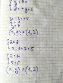Решите графически систему уравнений: y = 2x 3x + y = 5