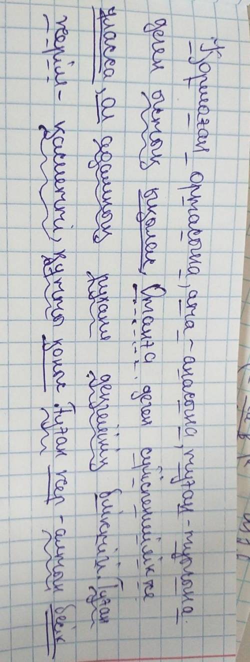 Сөйлемдерге синтаксистік талдау жаса. Қоршаған ортасына, ата-анасына, туған-туысына деген ыстық ықыл