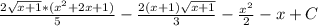 \frac{2\sqrt{x+1 } *(x^{2} + 2x + 1 ) }{5} - \frac{2(x + 1) \sqrt{x + 1} }{3} - \frac{x^{2} }{2} - x + C