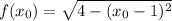 f(x_0)=\sqrt{4-(x_0-1)^2}