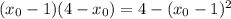 (x_0-1)(4-x_0)=4-(x_0-1)^2