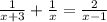 \frac{1}{x+3} +\frac{1}{x} =\frac{2}{x-1}