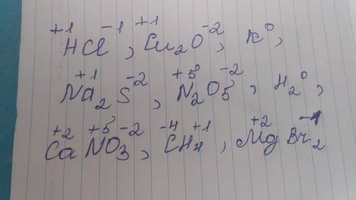 Определите степени окисления всех элементов в следующих соединениях НCI, Cu2O, К, Na2S, N2O5, Н2, Са