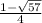 \frac{1-\sqrt{57} }{4}