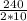 \frac{240}{2*10}