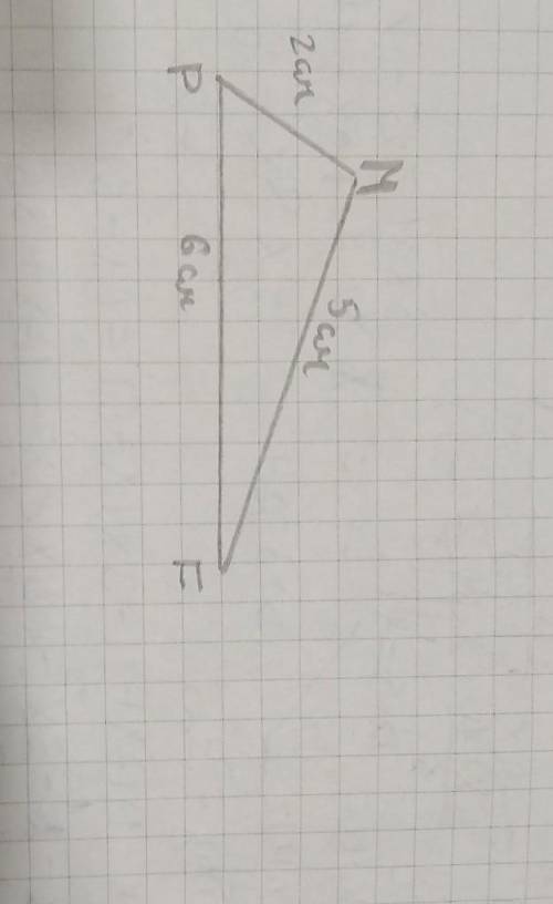 Геометрия Постройте треугольник MFP,если MP=2см,MF=5см,PF=6 см ( желательно построить на листике тре