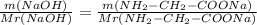 \frac{m(NaOH)}{Mr(NaOH)} = \frac{m(NH_{2}-CH_{2}-COONa)}{Mr(NH_{2}-CH_{2}-COONa)}