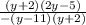 \frac{(y + 2)(2y - 5)}{ - (y - 11)(y + 2)}