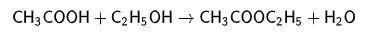 Составьте уравнение реакции получения этилового эфира уксусной кислоты​