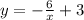 y=-\frac{6}{x} +3