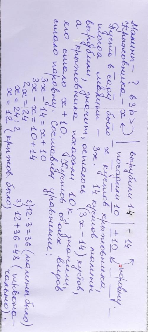 В саду кустов малины было в 3 раза больше, чем кустов крыжовника. После того, как 14 малиновых кусто