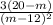 \frac{3(20-m)}{(m-12)^2}