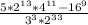 \frac{5*2^{13}*4^{11}-16^{9}}{3^{3} *2^{33} }