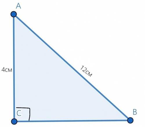 У прямокутному трикутнику АВС кут С =90 градусів; АС =4 см,AB= 12см. Чому дорівнює синус кута B?