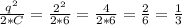 \frac{q^{2} }{2*C} = \frac{2^{2} }{2*6} = \frac{4 }{2*6} = \frac{2}{6} = \frac{1}{3}