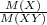 \frac{M(X)}{M(XY)}