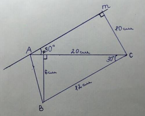 Опираясь на рисунок найдите расстояние от точки m до прямой ab