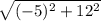 \sqrt{(-5)^{2} + 12^{2}