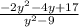 \frac{-2y^{2}-4y+17 }{y^{2}-9 }