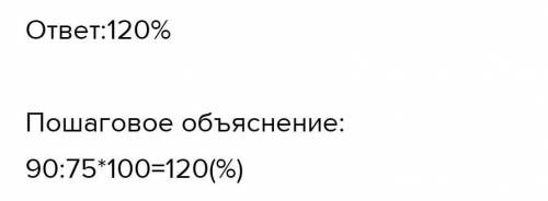 магазин платировал продать 75 холодильников а продал 90 . сколько процентов от плана проданные (90)