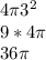 4\pi 3^{2}\\9*4\pi \\36\pi