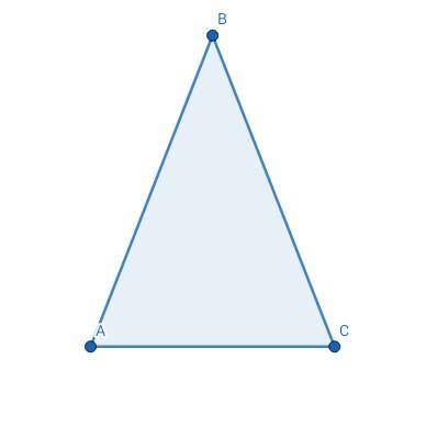 Дано: треугольник ABC, AB=BCP треугольника=35смAB>AC в 3 разаНайдите: AB, BC, ACС рисунком