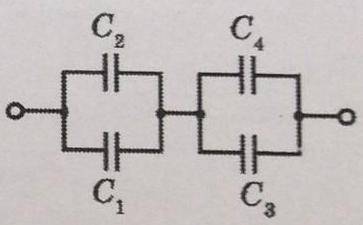 Визначити ємність батареї конденсаторів (див. рисунок), якщо C1=C2=C3=1 мкФ, C4=6 мкФ.​