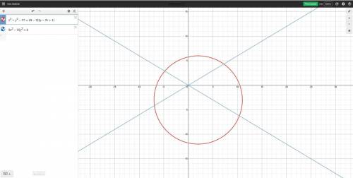 решите Определить вид фигуры , заданной уравнение : А) x^2+y^2-27=43-2(3y-2x+1) Б) 9x^2-25y^2=0