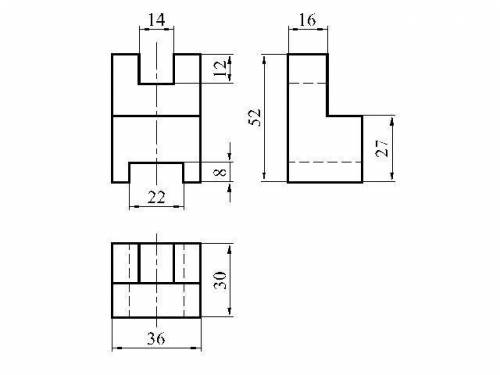 Начертите главный вид, вид слева, вид сверху