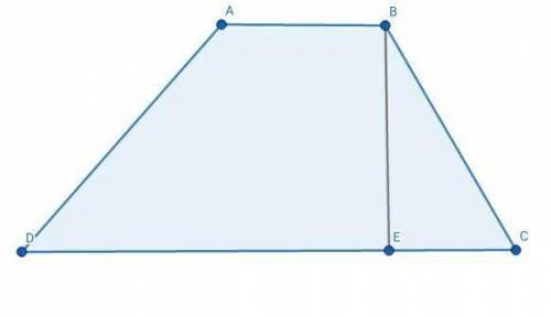 Если AB = 2 см, BC = 8 см, CD = 16 см, а угол C равен 30 °, найдите площадь трапеции ABCD.