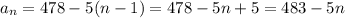 a_n=478-5(n-1)=478-5n+5=483-5n