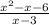 \frac{ {x}^{2} - x - 6 }{x - 3}