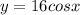 y=16cosx