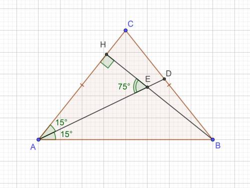 В равнобедренном треугольнике острый угол между одной из биссектрис и одной из высот, которые выходя