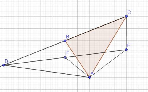 Плоскость, проходящая через вершину A треугольника ABC, равна AB = 6 см до BC= 3√2 см AC = 4√3 см. Е