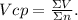 Vcp=\frac{\Sigma V}{\Sigma n} .