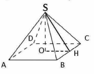 10. Угол между боковой гранью правильной четырехугольной пирамиды и плоскостью основания равен 60°.