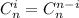 C_{n}^i=C_{n}^{n-i}