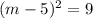 (m-5)^2=9